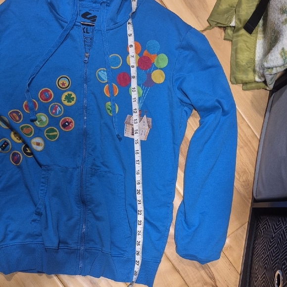Loot Crate Blue Hoodie with Colorful Balloon Print - Picture 8 of 9